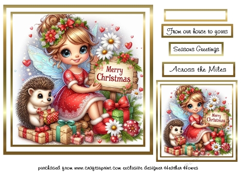 christmas fairy and hedgehog 4