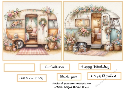 pretty floral old campers