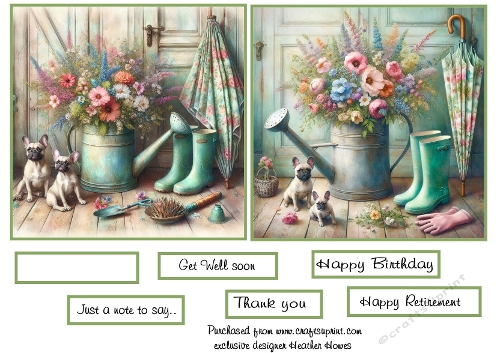 doggie gardener french bulldogs