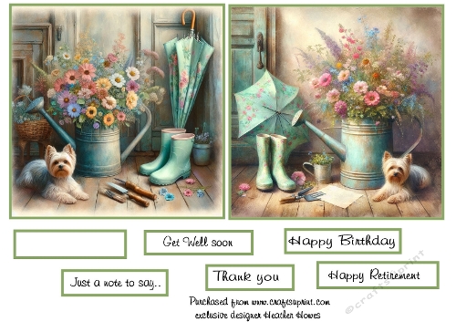 doggie gardener french yorkie