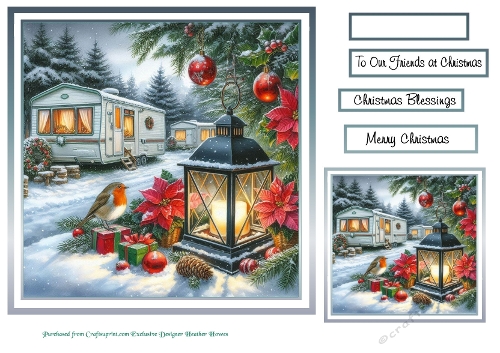 static caravan at christmas 