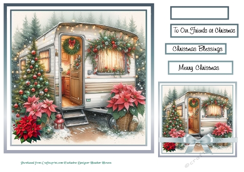 vintage caravan at christmas 2