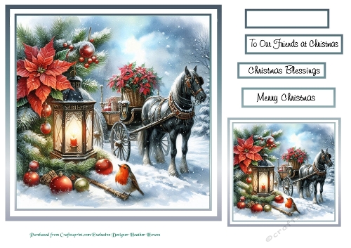 robin lamp and horse and cart