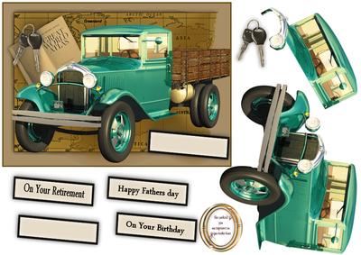 Truck on Map with Atlas and Sentiments