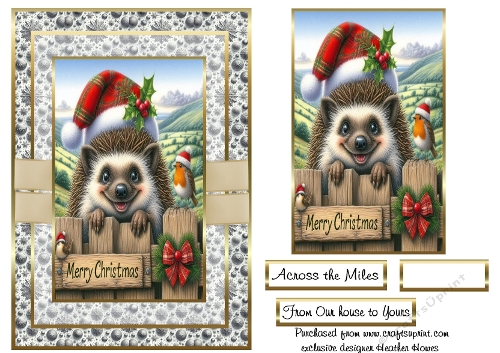 A5 christmas hedgehog