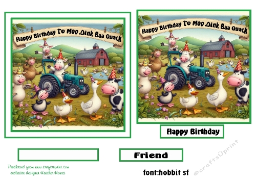 happy birthday to moo oink baa quack