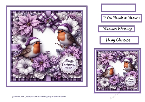 robins purple christmas 