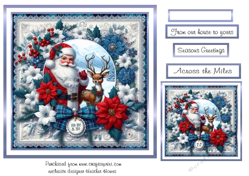 santa blue christmas 2