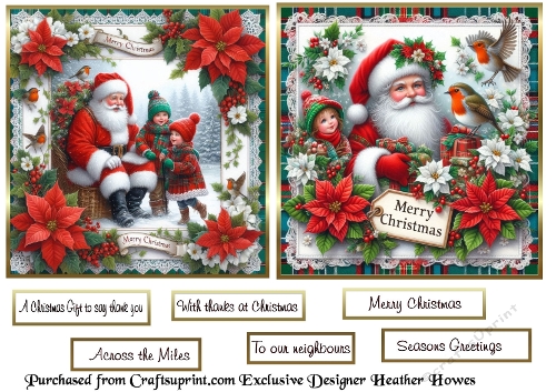 2 to a page christmas 1 santa