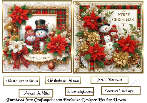 2 to a page christmas 8 snowman