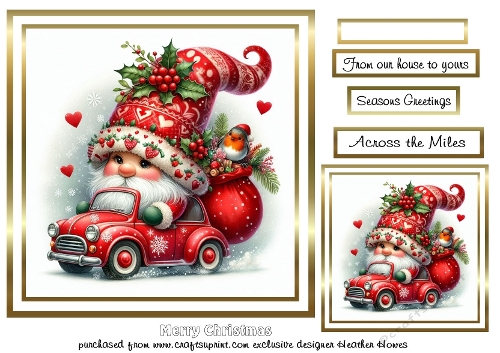 gnome car christmas