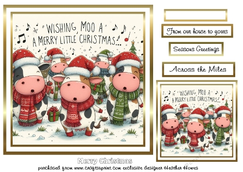 wishing moo a merry little christmas