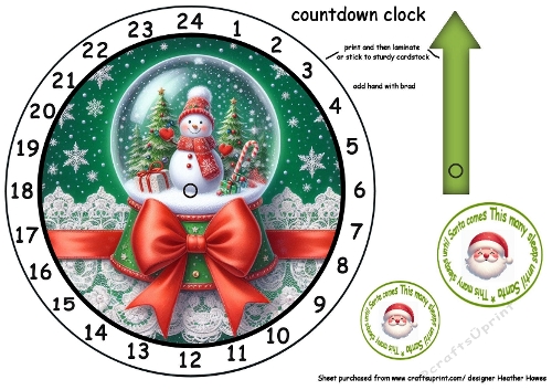 advent calendar snowman globe
