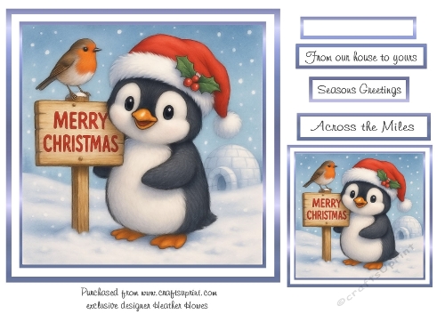 the christmas sign penguin