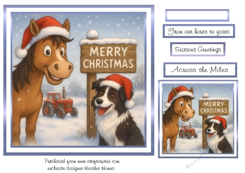 the christmas sign horse