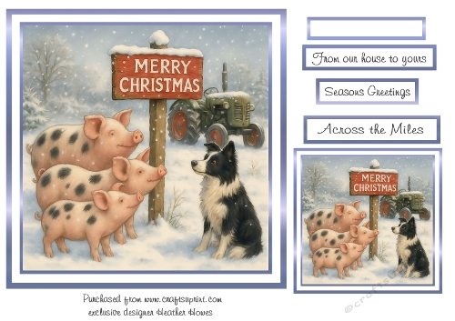 the christmas sign pigs