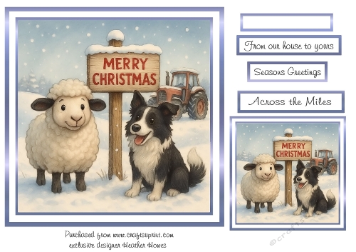 the christmas sign sheep