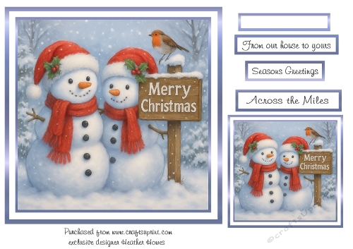 the christmas sign snowmen