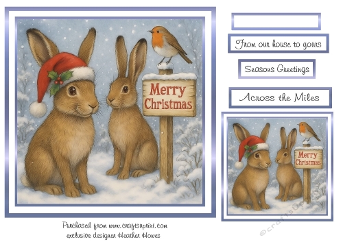 the christmas sign hares