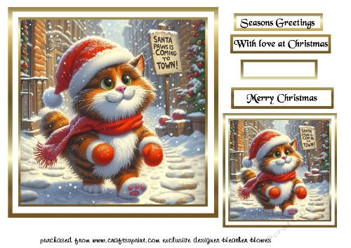  christmas santa paws cat 2