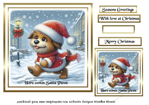  christmas santa paws dog1