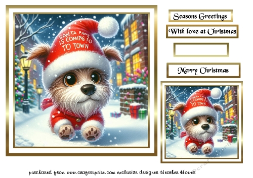  christmas santa paws dog 2