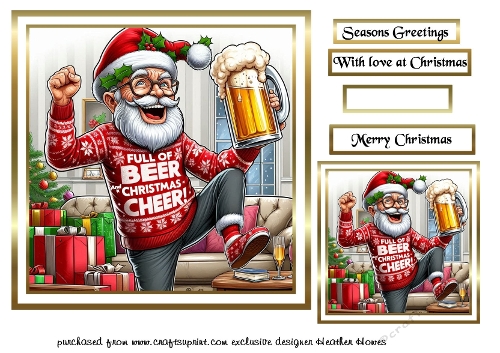 full of beer and christmas cheer