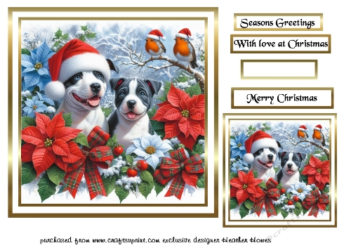 pups 3 at christmas