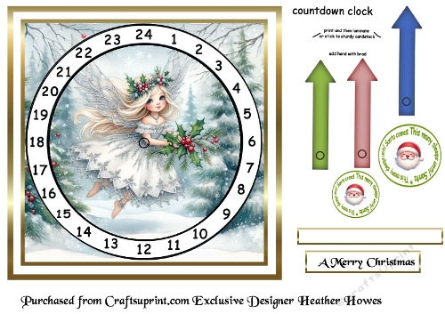 advent calendar clock 23 christmas fairy 1