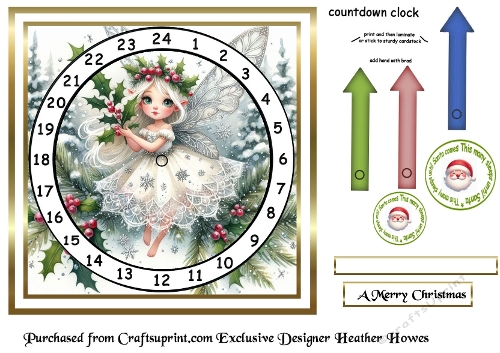 advent calendar clock 24 christmas fairy 2