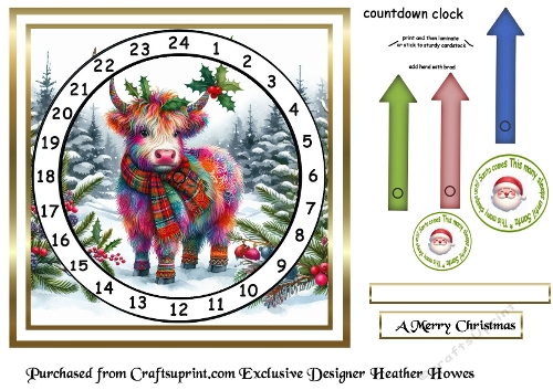 advent calendar clock 25 colourful coo