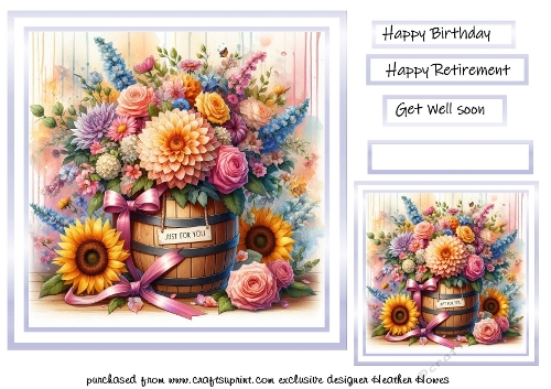 Barrel of flowers