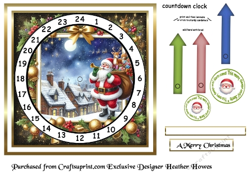 calendar cards some requested santa rooftop