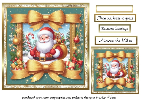 gold framed christmas santa 2