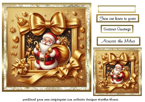 gold framed christmas santa 4