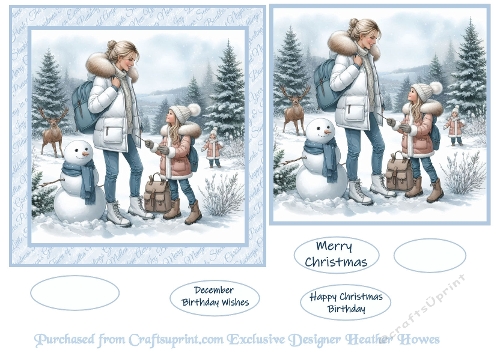 snowy christmas /birthday 3