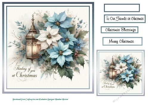 thinking of you silver christmas lantern 2