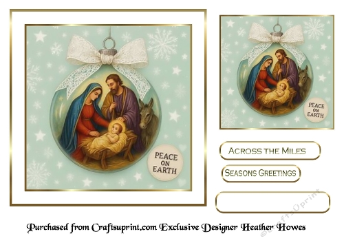some christmas extras vintage nativity bauble