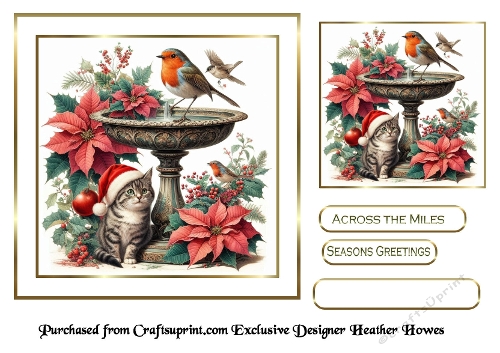 red christmas birdbath