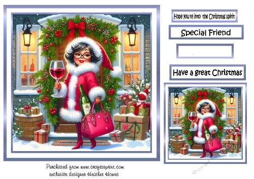 framed christmas wine 1