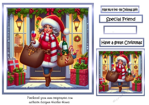 framed christmas wine 2