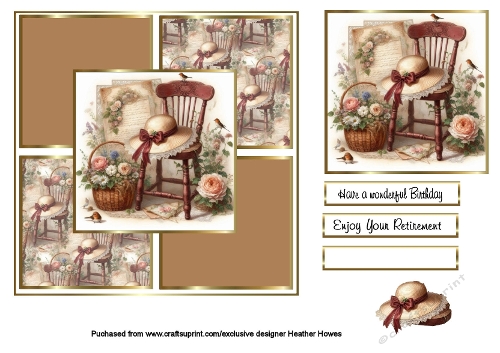 the chair with roses