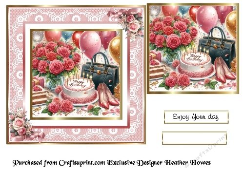 cake shoes and roses 