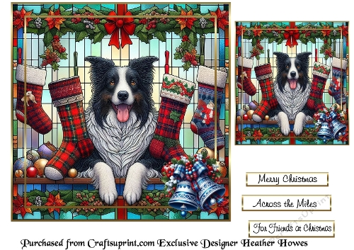 stainglass christmas 11 collie