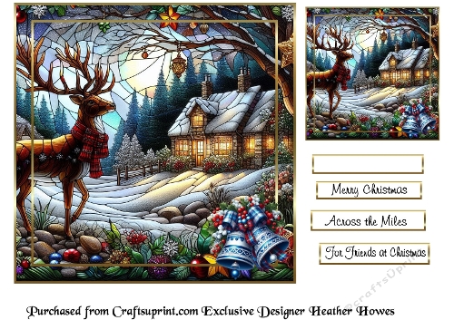 stainglass christmas 14 stag