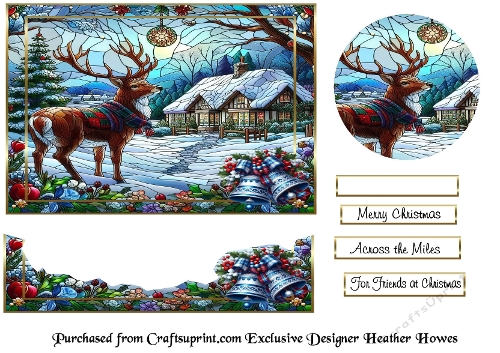 stainglass christmas 18 stag