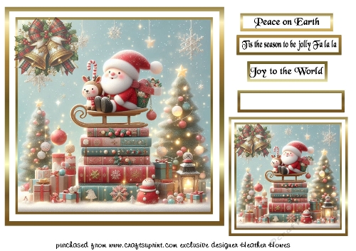 card fronts and tag/topper 3 santa books