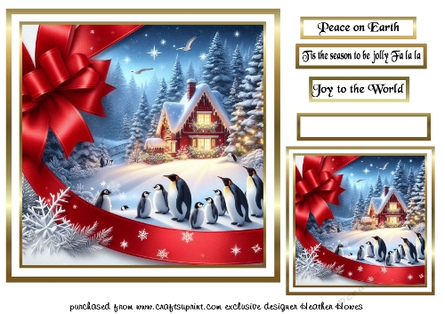 card fronts and tag/topper 8penguin