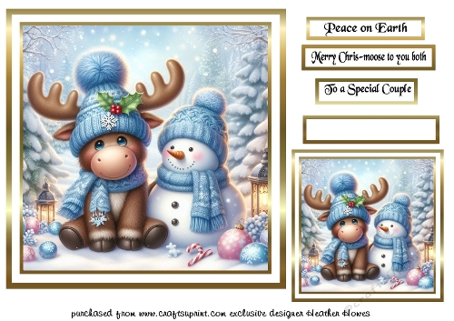 card fronts and tag/topper 17 blue moose