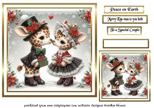 card fronts and tag/topper 21 giraffe kiss